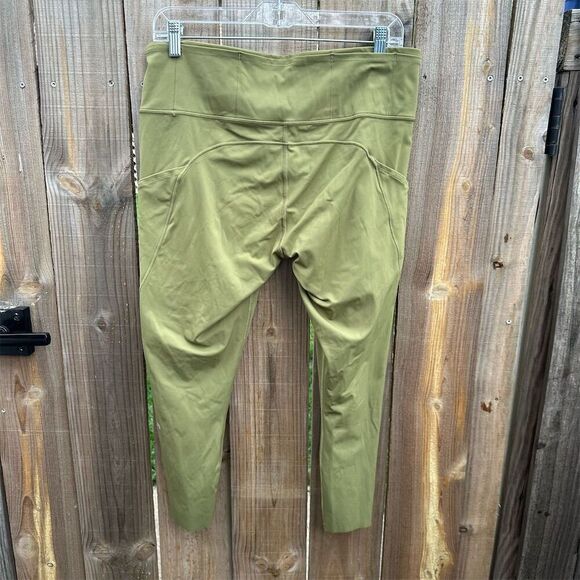 Lululemon Women's High-Rise Leggings Green Size 14 with Pockets - Picture 4 of 8